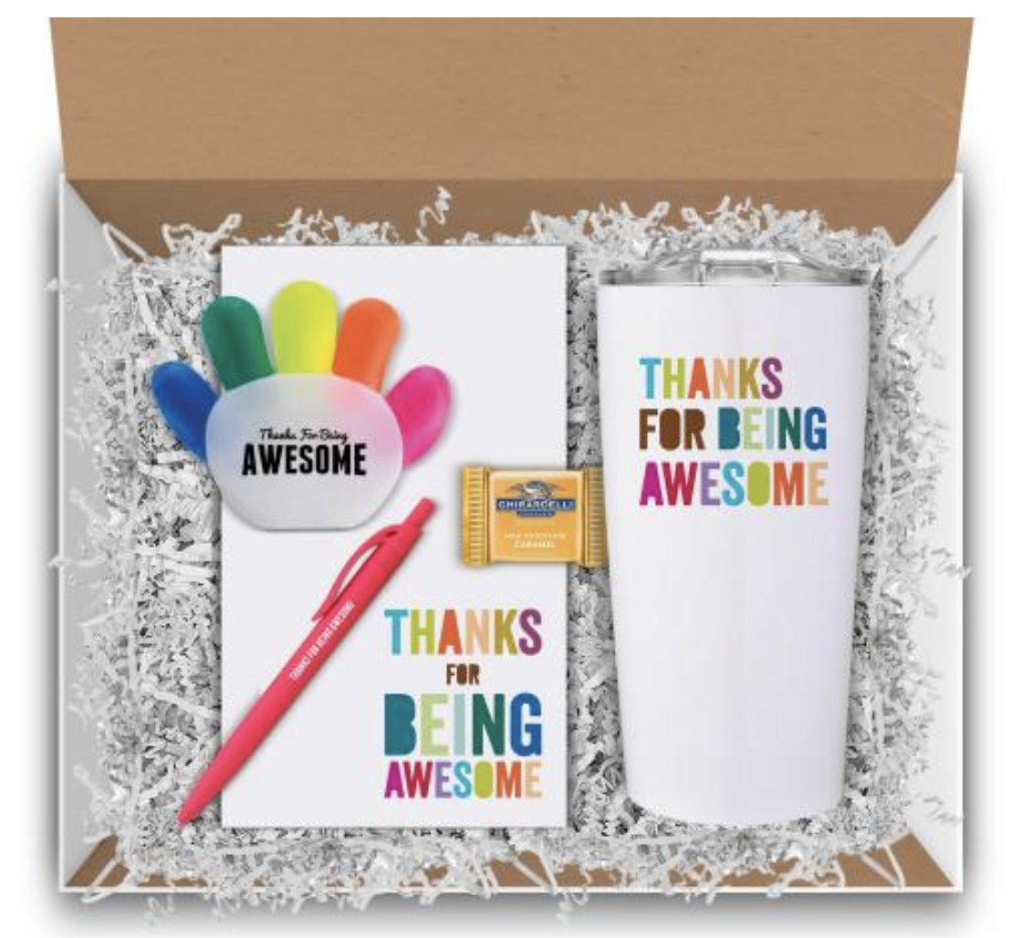 successories's tweet photo. You and your team will love our Thanks for Being Awesome Tumbler &amp; Supplies Gift Box .

Easily send beautiful appreciation gifts for employees, clients and more right to their door. 

Order here, and surprise your team!: https://t.co/45n6v5w4WB 🎇 🎆 https://t.co/v16FqRtQ4h