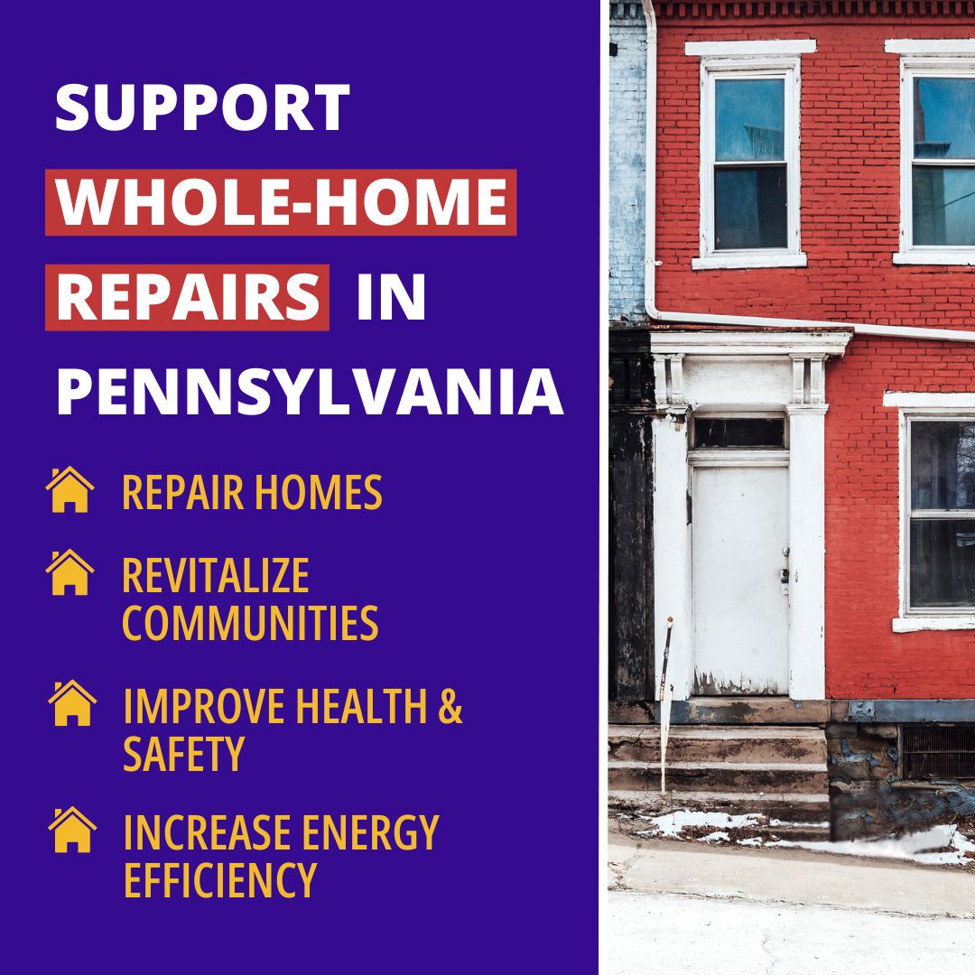 CleanAirCouncil's tweet photo. Safe, warm, and dry homes = healthier communities! Whole Home Repairs helps prevent health issues brought on by mold and poor ventilation by fixing homes. Fund it in 2025! 🔗 

🖊️ Learn more about Whole Homes Repair: https://t.co/RgoGQWhCni 
🔍 Sign the petition: https://t.co/24W3MUtGZB 

#FundWholeHomeRepairs #PABudget #WholeHomeRepairs #HealthyHomes #PublicHealth