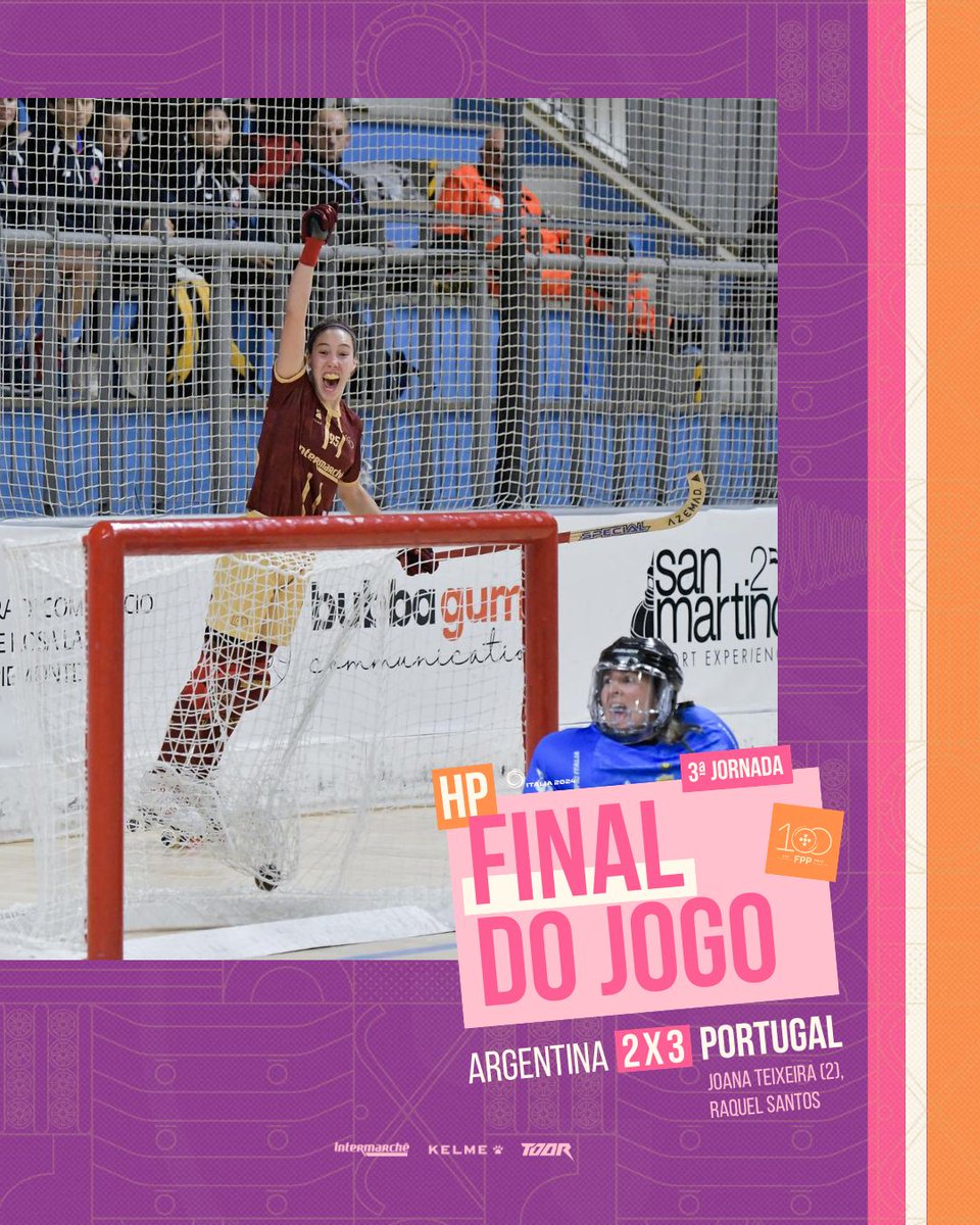 OficialFPP's tweet photo. 🔥 𝗤𝘂𝗲 𝗷𝗼𝗴𝗼, 𝗲𝗾𝘂𝗶𝗽𝗮!
Primeiro lugar do grupo ✅
Argentina 2 x 𝟯 𝗣𝗼𝗿𝘁𝘂𝗴𝗮𝗹 🇵🇹
#HóqueiEmPatins #WSG2024 #MundialFemininoHP #UmSéculoDeEmoções #VesteAHistória #PortugalSobreRodas #100AnosFPP #Intermarchept #KelmePortugal #Toor #EfficiencyMatch https://t.co/Ogx16VwP42