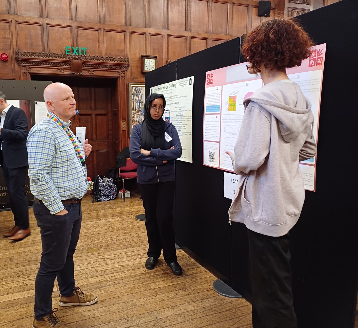 Halfway through the Celebration Day for our Aegis Professor Undergraduate Competition. Our Aegis Professors are checking out students' posters and discussing their proposals in more detail.