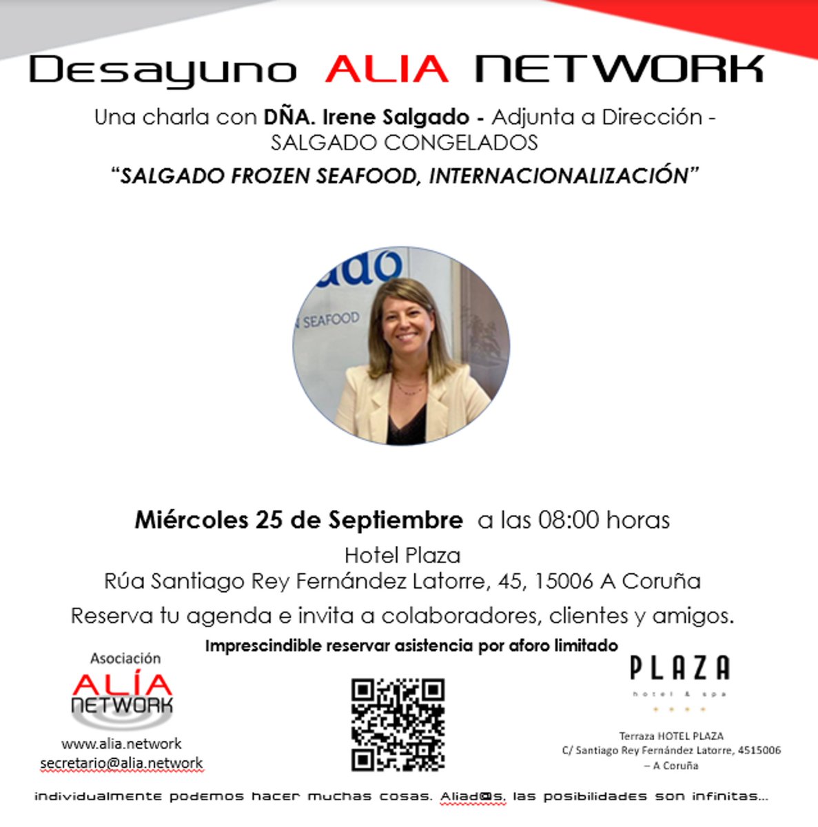 AliaNetwork's tweet photo. Recordamos que el 📆 miércoles 25 de septiembre tendrá lugar otro desayuno profesional organizado por Alía Network 🍎 🥐 ☕.  Les esperamos Aliad@s https://t.co/18AuIIugfZ, 😉. @AliaNetwork #alianetwork#networking #visibilidad https://t.co/3jWEwqM2Ac