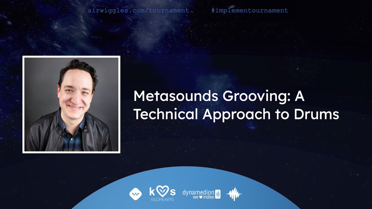 JFarney's tweet photo. I am giving a talk over on Airwiggles today about creating cool semi procedural drum beats in Metasounds! Come groove with me at noon (CDT) I am going to show some interesting ways to implement the grooves into an Unreal engine scene! #metasounds #UnrealEngine https://t.co/stO9iNo7wP