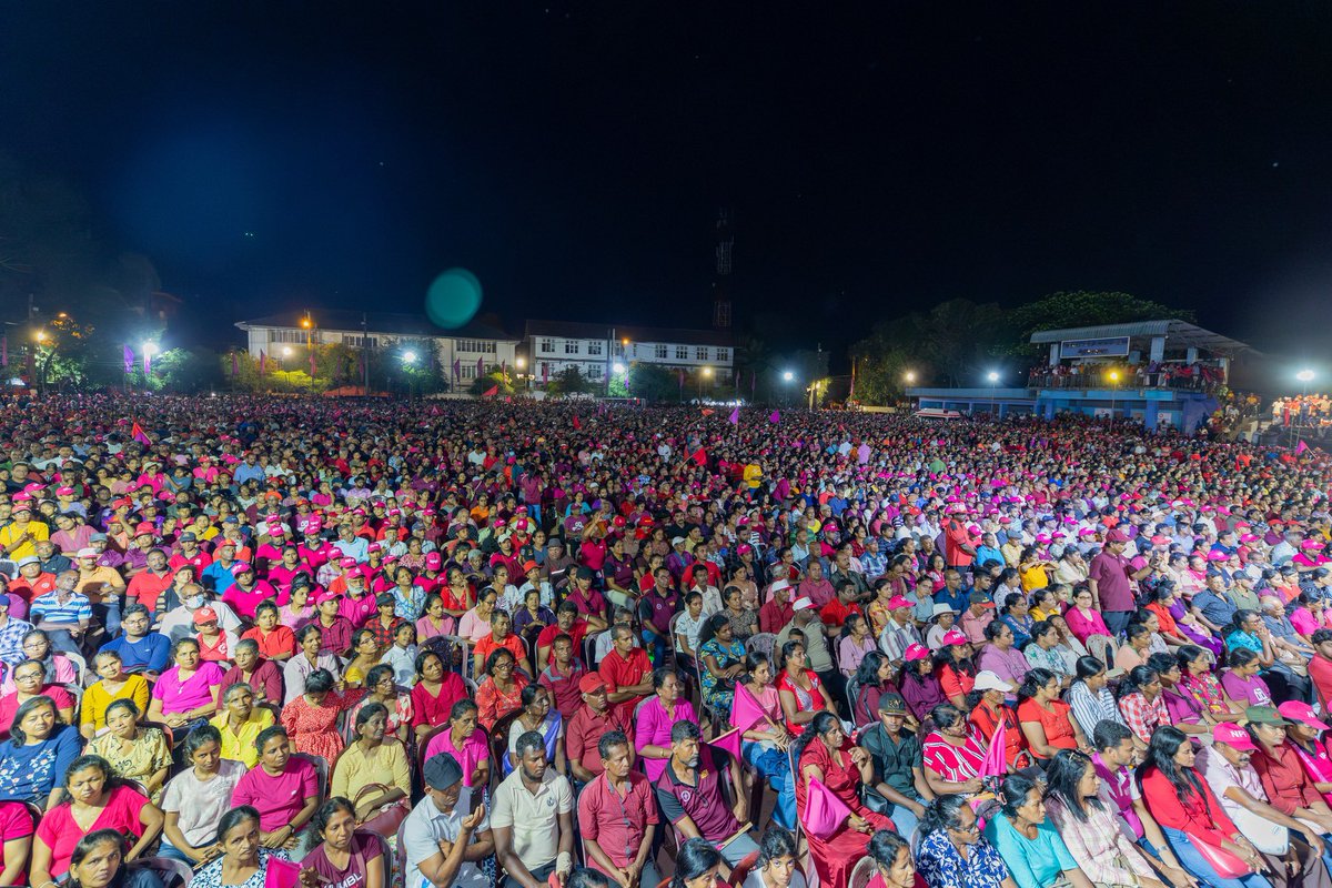 anuradisanayake's tweet photo. Joined the Gampaha Grand Rally today (18), part of our victory rally series. Your presence and support for the 2024 presidential election, which will steer our country towards a new renaissance and a vision of a "Thriving Nation, A beautiful Life," are truly commendable! https://t.co/EX3qToyJKS
