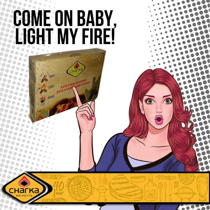 CharkaSA's tweet photo. Charka Eco Firelighters ➡️ Snap, Light, Braai...
#charka #braai #everydayisacharkaday #charka #charkabrikkets #braaitime #charkabraai https://t.co/q9GMfeNdfz