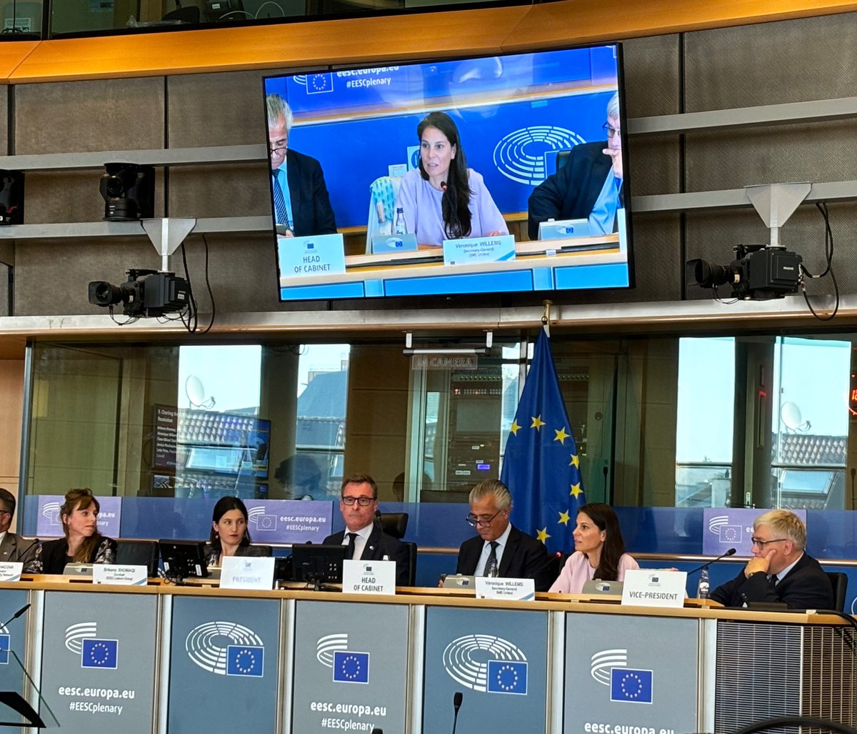 _MiraMaria_'s tweet image. Today #EESCPlenary debate about the new EU mandate. 

@VCWillems from @SMEunited rightly calls for a feasible working environment for SMEs in Europe📣

 ”SMEs ask less rules and more tools”🛠️

#ThinkSmallFirst @employers_EESC #yrittajat