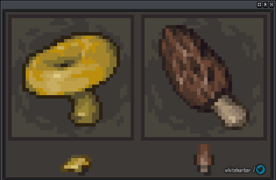 Mushrooms
#Pixelart
#ドット絵
