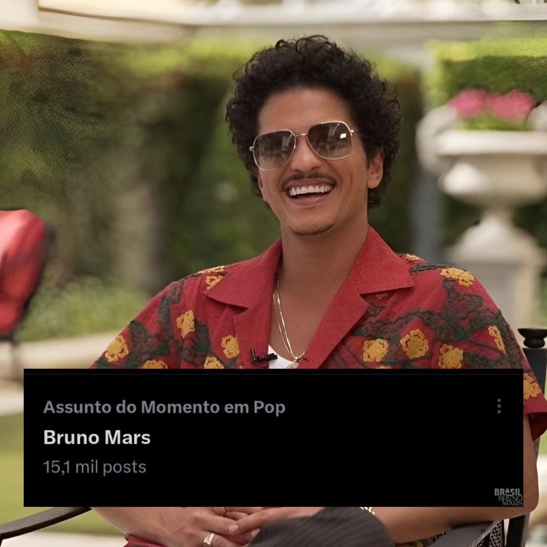 brbrunomars's tweet photo. 📈TRENDING TOPICS  

Após uma repentina volta da funcionalidade do X (Twitter) no Brasil, Bruno Mars virou rapidamente um dos assuntos mais comentados pelos brasileiros na plataforma.

— Segundo a Anatel, o X (Twitter) ainda não tem permissão legal para funcionar no Brasil. https://t.co/C5SouGjwCX
