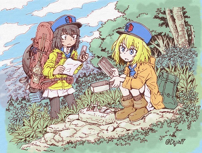 #これを見た人も何か無言で2人組をあげる #ガルパン #GuP #fanart 