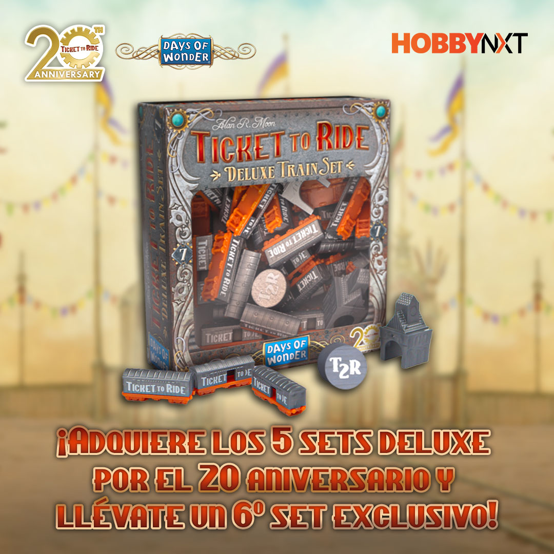 Asmodee_es's tweet image. Celebra el 20 aniversario de ¡Aventureros al Tren! Con los nuevos sets de trenes de lujo para las diversas versiones* del gran clásico de rutas ferroviarias

Contacta con tu tienda especializada para conseguir el 6º set exclusivo

#tickettoride #tickettoride20thanniversary