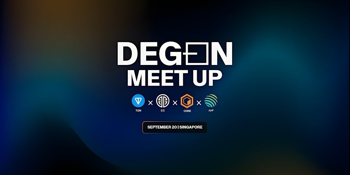 Coredao_Org's tweet photo. In just 2 days, @richrines will be speaking at the Degen Meetup 2.0 in Singapore! 🚀

Core is excited to be co-hosting this event alongside @lukebelmar, @JupiterExchange, and @ton_blockchain 🔥

🗓 Date: September 20th
🕖 Time: 10 AM - 5 PM SGT (Rich speaking from 3-4 PM)
📍 Location: JW Marriott Hotel Singapore South Beach

Learn more about the event here 👇
https://t.co/VCdcmUp1PT