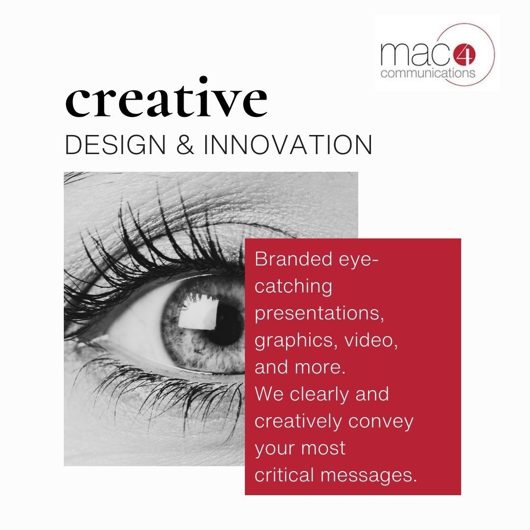 mac4comms's tweet image. 🎨 We capture attention with creativity! Our Creative Design &amp;amp; Innovation service crafts stunning presentations, infographics, e-newsletters, and more that leave your target audience with a lasting impression. Learn more about what we do here: buff.ly/3Ube8c5