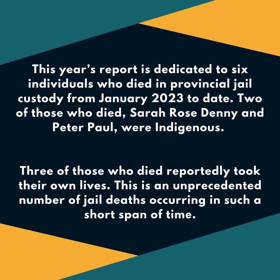 ECPJS_'s tweet image. Today, East Coast Prison Justice Society is releasing the third Annual Report of its Visiting Committee
project (“VC”) on conditions of confinement in Nova Scotia jails. Please find the report attached and at
eastcoastprisonjustice.ca/press-releases….