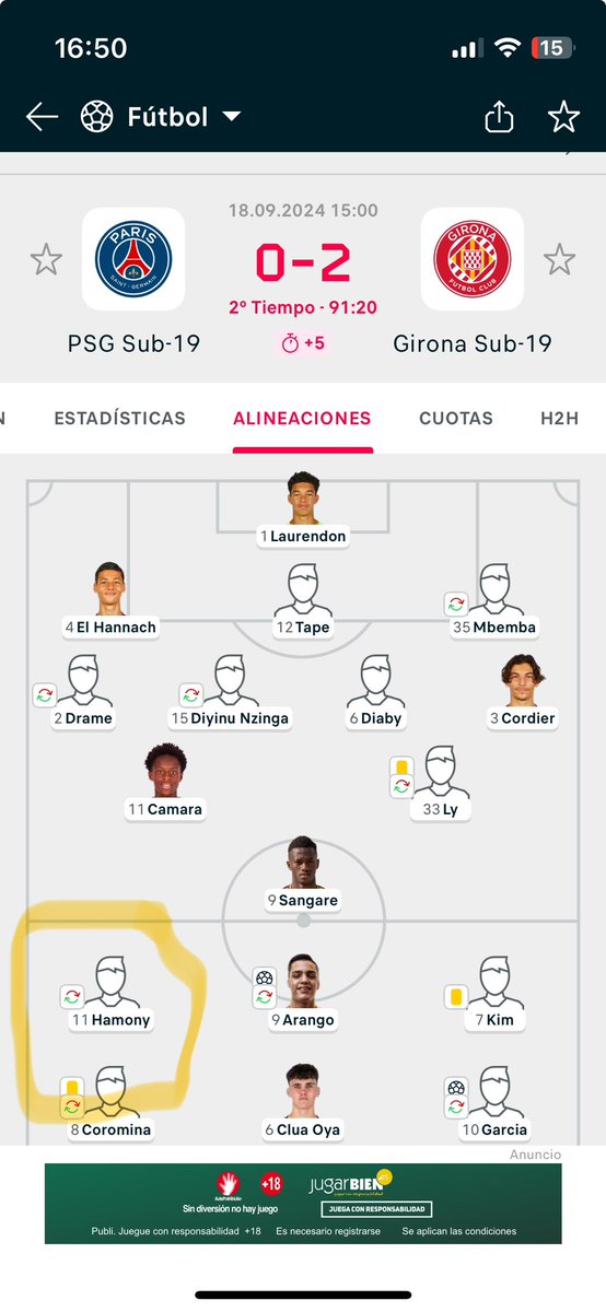 Que Mohammed Hamony esté en el Girona jugando la Youth League es síntoma de lo bien que trabaja la Secretaria Técnica de Quique Cárcel y de la Academia.
Jugadorazo a seguir!!