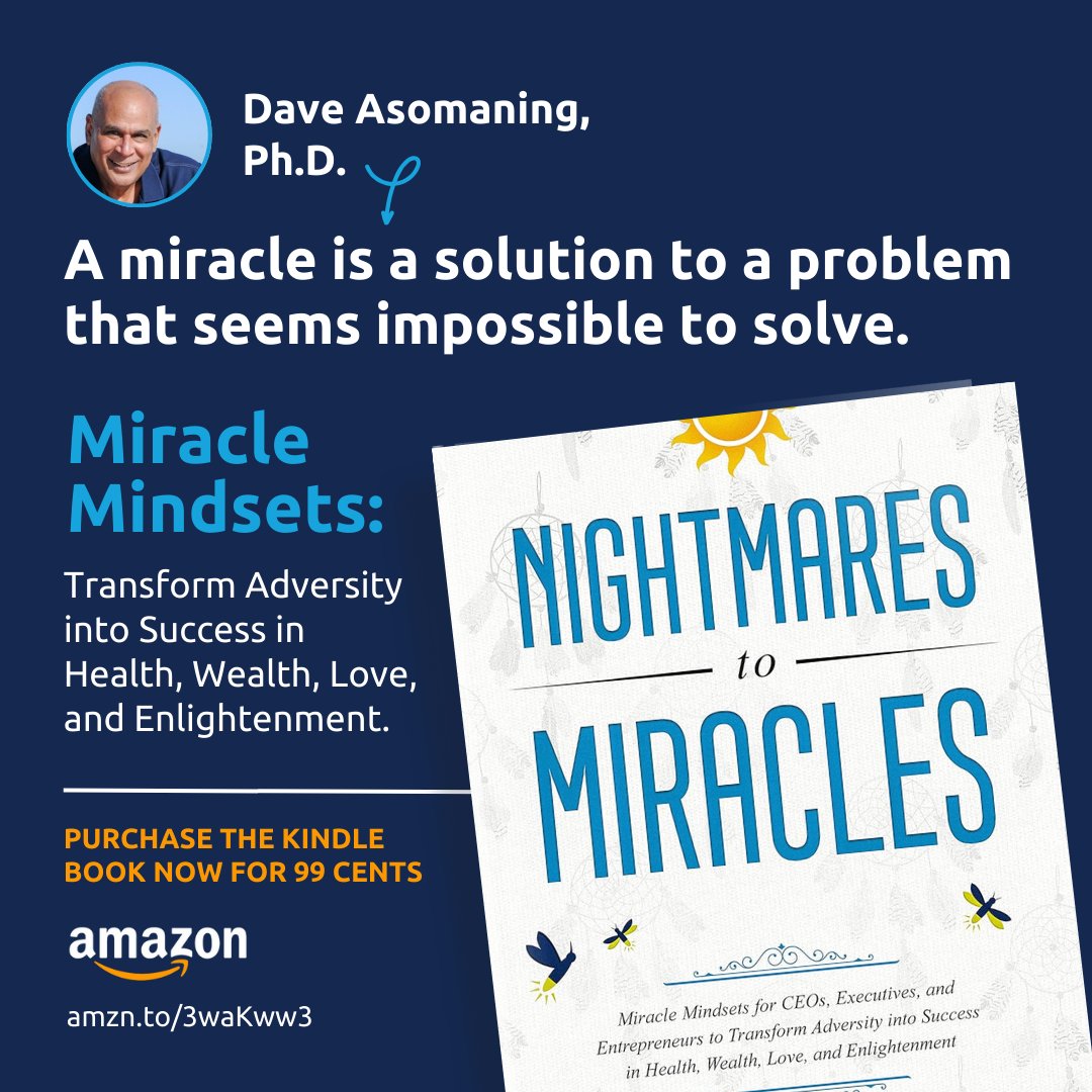 ↪️ In this powerful book, Dave shares the miracle mindsets he used to help hundreds of leaders transform their lives and businesses. Whether you’re struggling with burnout or just searching for more balance, this book provides the tools to break through:
amzn.to/3waKww3