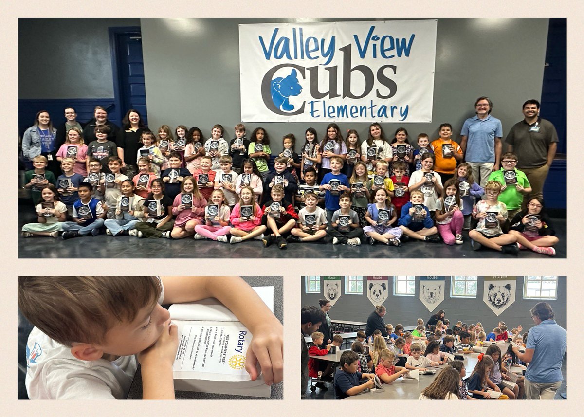 ValleyViewCubs's tweet photo. Huge “thank you” to @clevelandrotary for bringing dictionaries to our 3rd graders today! Students were so excited to receive this valuable resource which will help improve language skills &amp; expand vocabulary. @BradleySchools https://t.co/qj2CRekomI