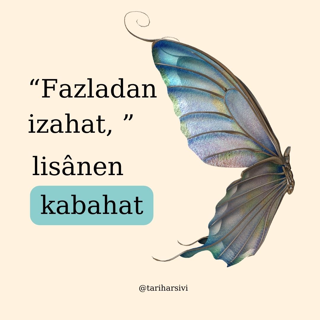 tariharsivi's tweet photo. Gerektiğinden fazla açıklama yapmanın şık olmadığını anlatan özdeyiş: https://t.co/P99c3f1fK8