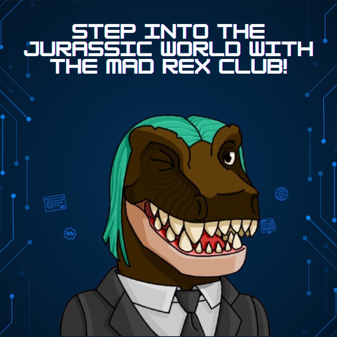 MadRexClubNFT's tweet photo. Hi there, Wednesday! A whole new universe awaits you; are you ready? Our epic launch is about to begin, and the Jurassic community is calling! 🦖 Come along on the ride and take part in the Jurassic era's next great thing. Join the community now!
#JurassicCommunity #MadRexClub https://t.co/JiMSqqTd6s