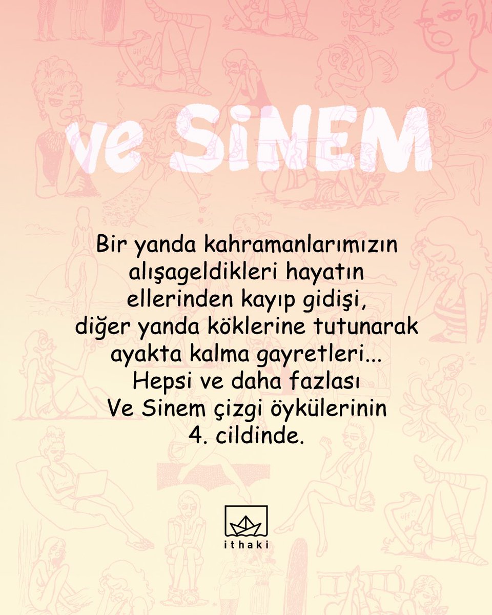 ithakiyayinlari's tweet photo. Bir yanda kahramanlarımızın alışageldikleri hayatın ellerinden kayıp gidişi, diğer yanda köklerine tutunarak ayakta kalma gayretleri… Hepsi ve daha fazlası Ve Sinem çizgi öykülerinin 4. cildinde.
#İthakiYayınları #VeSinem #CihanKılıç https://t.co/qeMIbCafWl