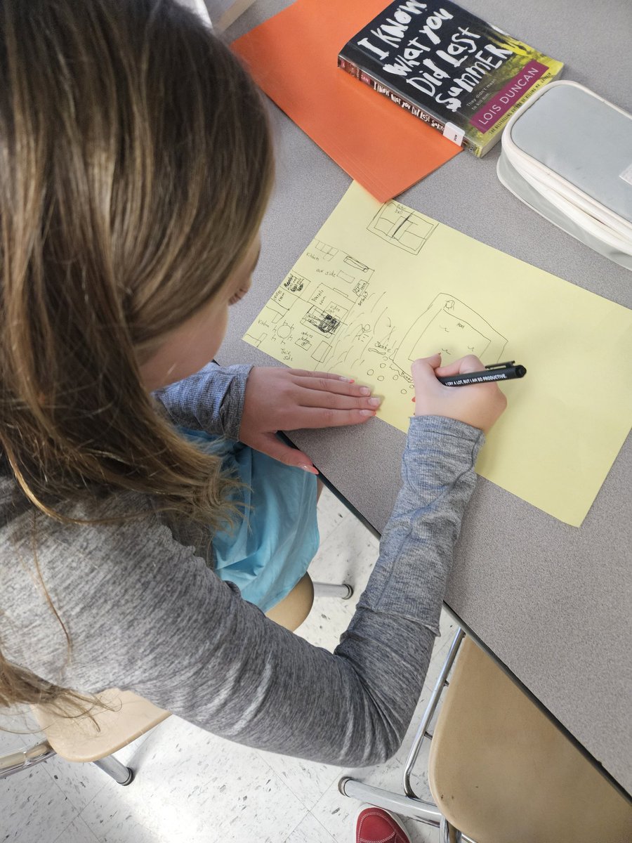 How do authors generate ideas for stories? Today, we explored using a strategy author, Jack Gantos, uses - sketching an important place full of life's moments. <a href="/220Prairie/">BMS Prairie</a> <a href="/barrington220/">Barrington 220</a>