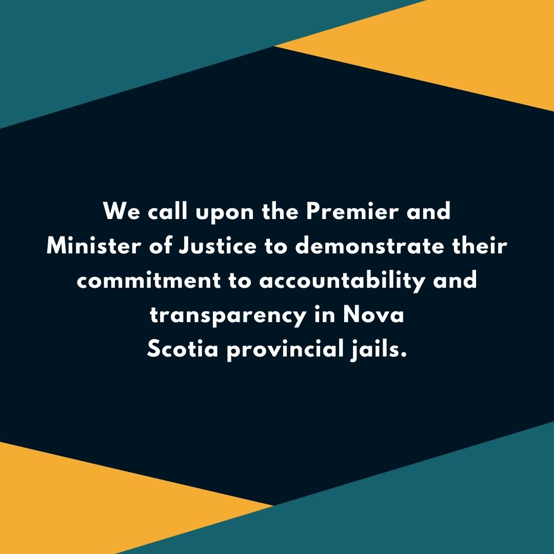 ECPJS_'s tweet image. Today, East Coast Prison Justice Society is releasing the third Annual Report of its Visiting Committee
project (“VC”) on conditions of confinement in Nova Scotia jails. Please find the report attached and at
eastcoastprisonjustice.ca/press-releases….