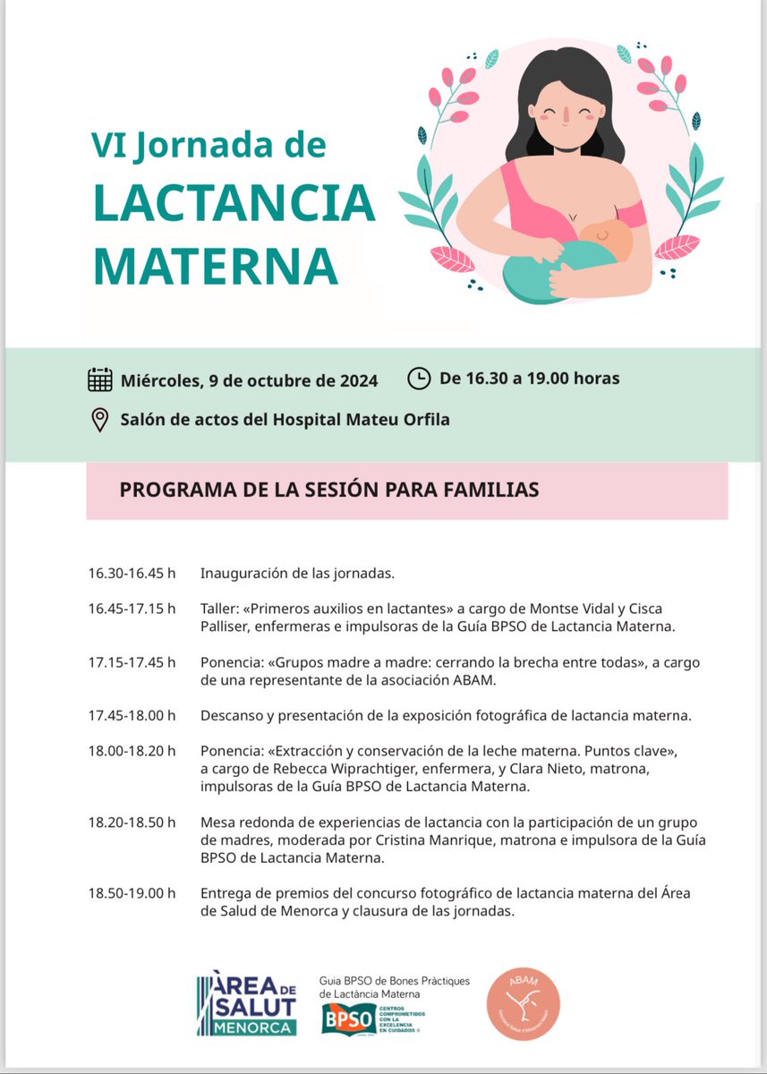 JA ESTAN AQUÍ LES NOSTRES JORNADES!!!!!! YA LLEGAN LAS JORNADAS!!!!!#LactanciaMaterna #jornadaslactancia #hospitalmateuorfila
 #bpso #abam