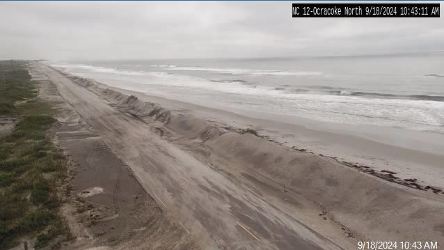 NC12 remains CLOSED on the north end of Ocracoke Island. While this morning's high tide was not as bad as previous ones, there still remains about a mile of deep ponded water that makes it unsafe for traffic. 

Elsewhere, NC12 is open and passable with water and sand in spots.
