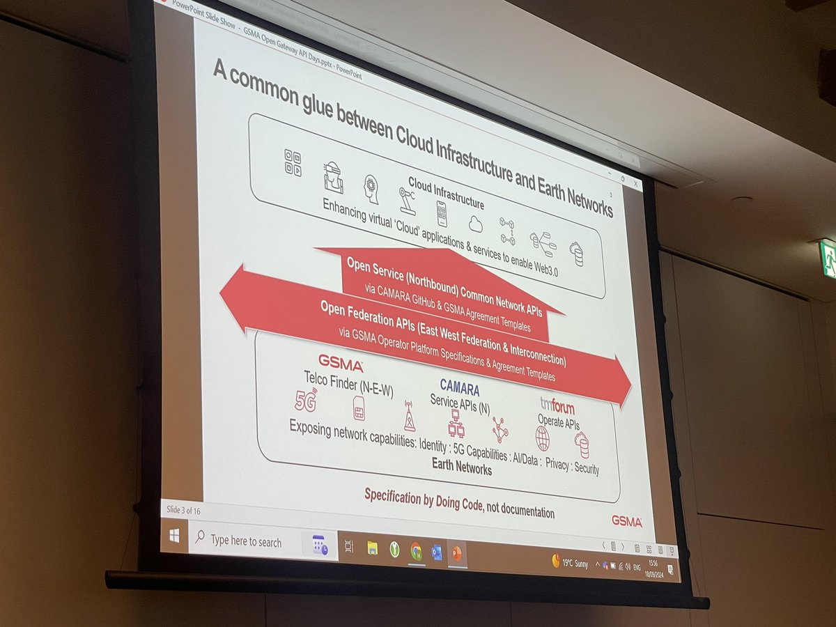 disruptivedean's tweet photo. I’m unexpectedly MC’ing the Network API & cPaaS session at @APIdaysGlobal #apidayslondon
This is @GSMA Henry Calvert kicking off with an intro on Open Gateway - second time I’ve seen him this week! https://t.co/4hJUiXPtbC