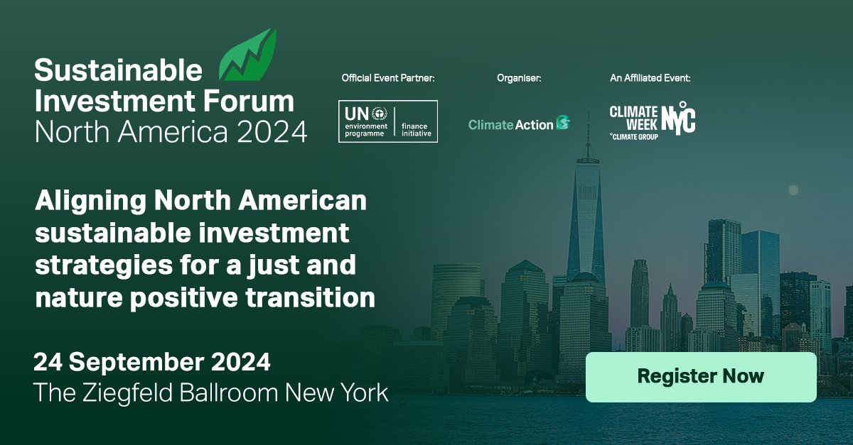 Mission Possible Partnership (@mppindustry) on Twitter photo Join us and <a href="/Climate_Action_/">Climate Action</a> next week at the Sustainable Investment Forum North America 2024, the largest finance focused event during #ClimateWeekNYC.
MPP has a 25% discount for our network to attend the Forum, use code MPP25.
Register today: j1l.in/8QTasN #SINVNA Join us and <a href="/Climate_Action_/">Climate Action</a> next week at the Sustainable Investment Forum North America 2024, the largest finance focused event during #ClimateWeekNYC.
MPP has a 25% discount for our network to attend the Forum, use code MPP25.
Register today: j1l.in/8QTasN #SINVNA