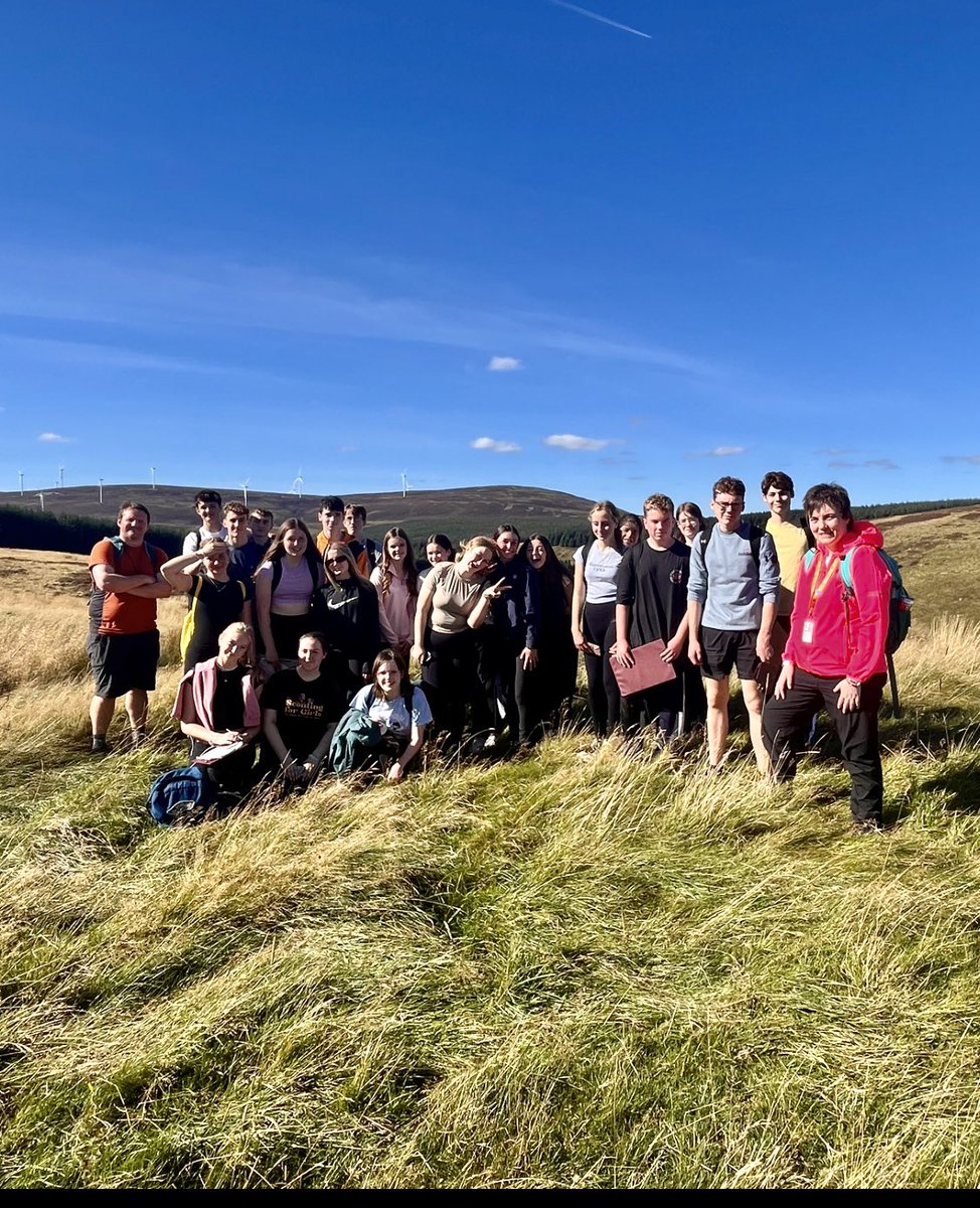 MissCusack12's tweet photo. Fabulous Geography Field trip today out at Dorenell Wind Farm today with Senior Phase pupils. They seen land use in real action! @LossieHigh https://t.co/eyX05AM3Hk