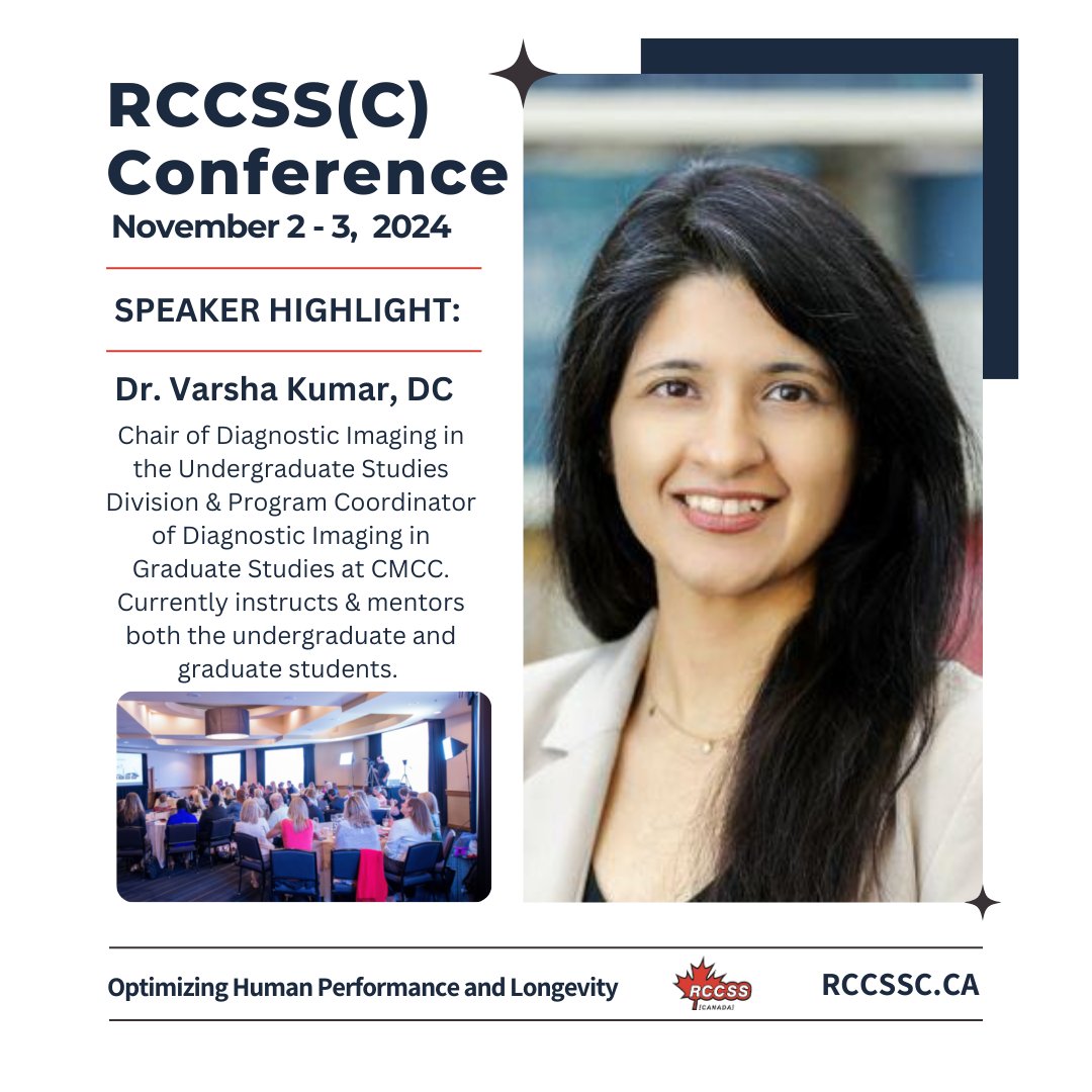 Pleased to announce that Dr. Varsha Kumar will be joining us this November!

When: November 2 - 3, 2024 
Where: The Radisson Blu Downtown, Toronto, Ontario

Don’t miss out on this incredible opportunity to hear from these engaging speakers! Register now: rccssc.ca/index.php/regi…