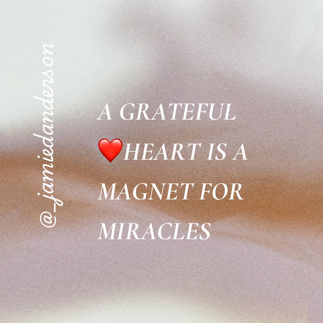 Gratitude is the foundation where true miracles begin. 

When we approach life with a thankful heart, we invite more blessings, joy, and abundance into our lives. 💫🌿

#GratefulHeart #MiracleMindset #Abundance #TheAndersonEffect #PositiveLiving #MindfulMom"