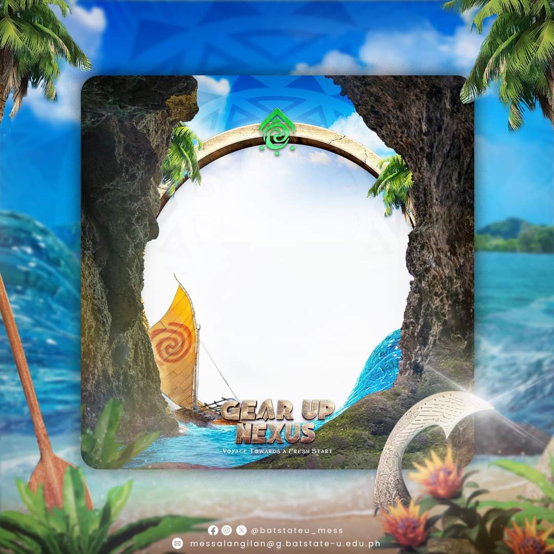 batstateu_mess's tweet photo. 𝙎𝙚𝙖 𝙮𝙤𝙪 𝙖𝙩 𝙨𝙚𝙖-𝙭 𝙤’𝙘𝙡𝙤𝙘𝙠! ⏰ 

To kick things up, join our DP blast for this year’s Gear Up. See the link where the sky meets the sea? …𝒊𝒕 𝒄𝒂𝒍𝒍𝒔 𝒚𝒐𝒖.

𝐃𝐏 𝐅𝐫𝐚𝐦𝐞 𝐋𝐢𝐧𝐤: 
https://t.co/uqKrwJdjzL

#GearUpNexus
#MESS2425
#BreakingTheConcepts https://t.co/mUik7SWdjM