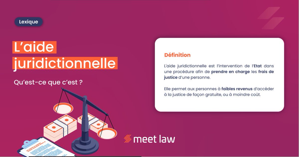 Meetlaw_fr's tweet photo. L'aide juridictionnelle, qu'est-ce que c'est ? 🤔

Découvre la réponse dans notre lexique !

#droit #juridique #justice #avocat https://t.co/ZbVbvyjEIQ