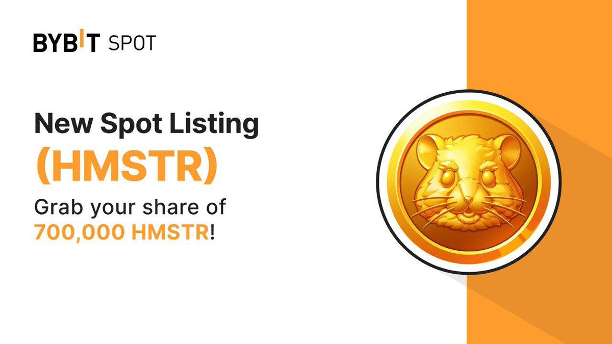 BybitAfrica's tweet photo. 620,000 HMSTR Prize Pool for you 🫵

🎁 In celebration of HMSTR listing, we are excited to announce special events with a prize pool of 620,000 HMSTR just for you.

📌 Simply deposit at least 1,500 HMSTR or buy HMSTR with a 100 USDT deposit to earn 250 https://t.co/0SraAv3nM4