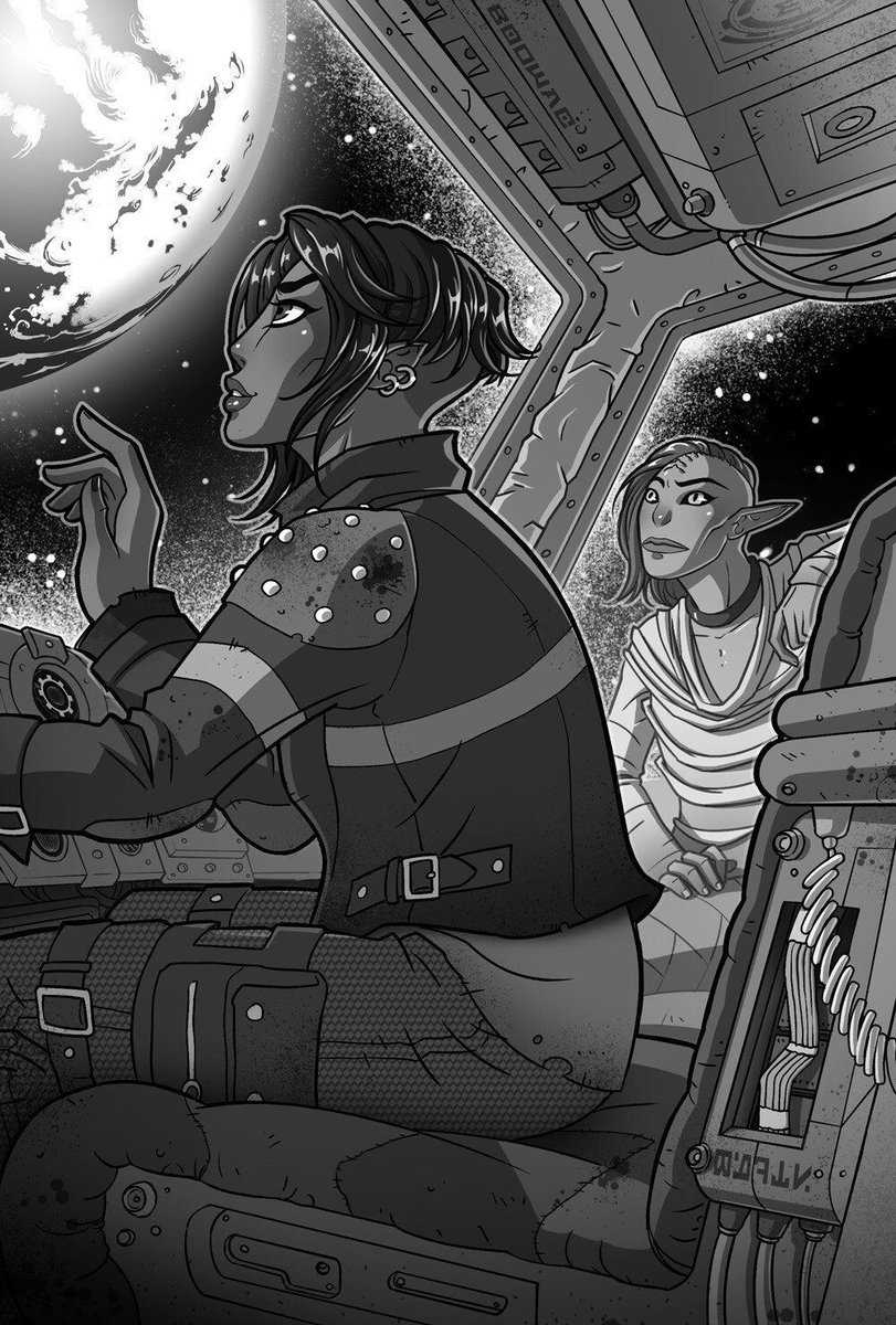 Adrian Thoen's Impulse Drive was such an interesting project to work on the recurring characters and starship made me really feel like I was illustrating a sci-fi story ❤