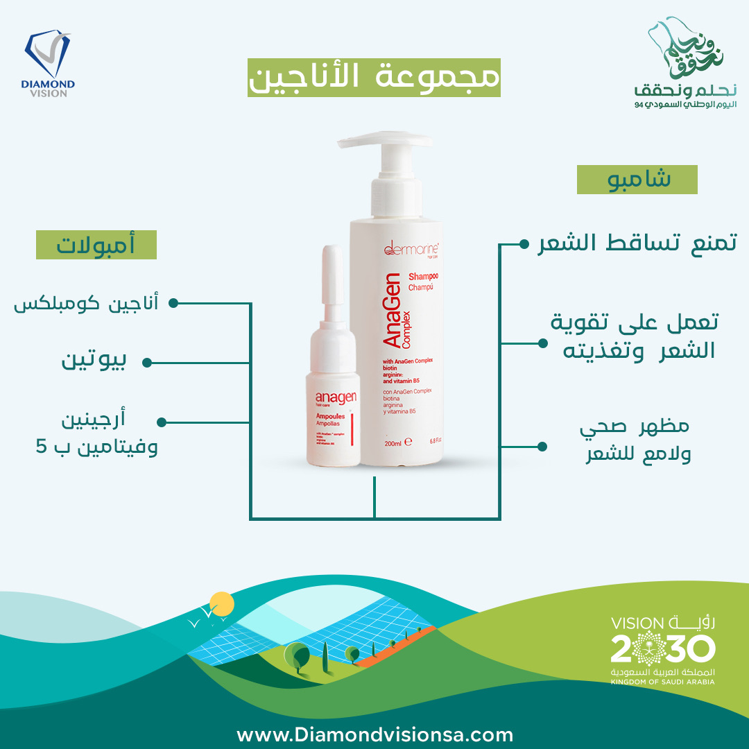 دللي شعرك مع منتجات أنــاجــين الفعّالة لتكثيف الشعر ومنع
التساقط واستفيدي من خصم اليوم الوطني قبل ما ينتهي! 🇸🇦💚

💚✨ العرض لفترة محدودة، لا تفوتي الفرصة!  

#اليوم_الوطني_السعودي #أنــاجــين #عناية_بالشعر #خصومات_اليوم_الوطني #شعر_صحي #منتجات_تجميل_السعودية"