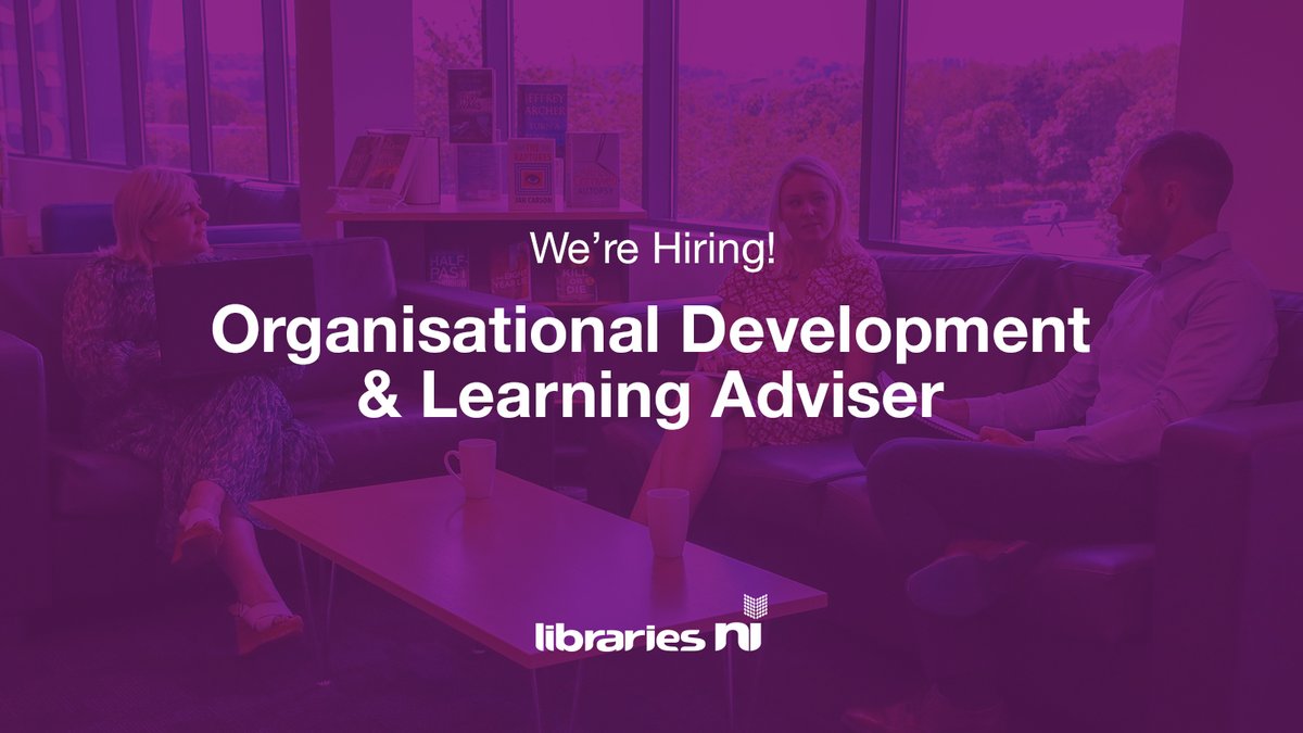 LibrariesNI's tweet photo. We're hiring! Libraries NI seeks an Organisational Development & Learning Adviser. Apply now! Closing: 29 Sept 2024, 11:59 PM
📅 26 days leave (32 after 5 years) + 12 stat holidays.
👉 Click Here https://t.co/15ygxPaPab
📧 HR queries: HR.Recruit@librariesni.org.uk
#LibrariesNI https://t.co/CcqgQ8OrNl