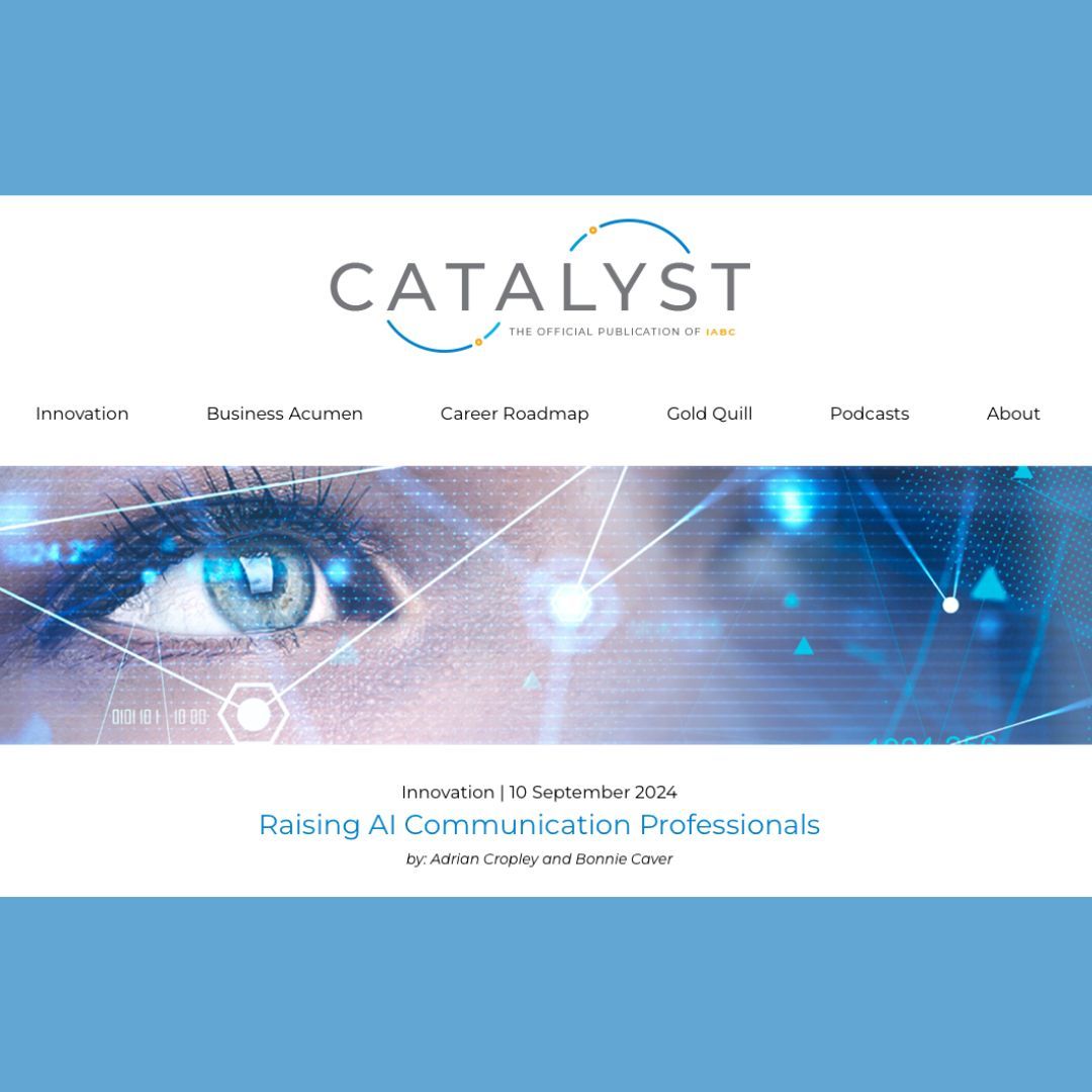 NEW from #IABC Catalyst! 🆕

📝 “Raising #AI Communication Professionals” by Adrian Cropley and Bonnie Caver

📝 “#Cybersecurity: Making One City More Resilient With a Gold Quill Mindset” 
by Gordon Laird

Check it out now at: buff.ly/4eqD47q

#IABCDC #IABCUSRegion
