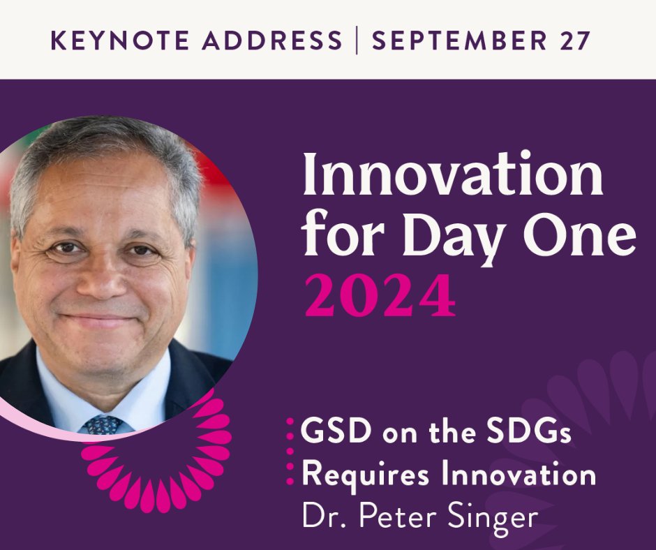 We can't wait to see you at the Innovation for Day One Conference! Register today to attend Dr. Peter Singer's Keynote address on Sept. 27 at 9 am in the BRC auditorium.

📅 Check out the conference schedule here:
bit.ly/3B3mjQu