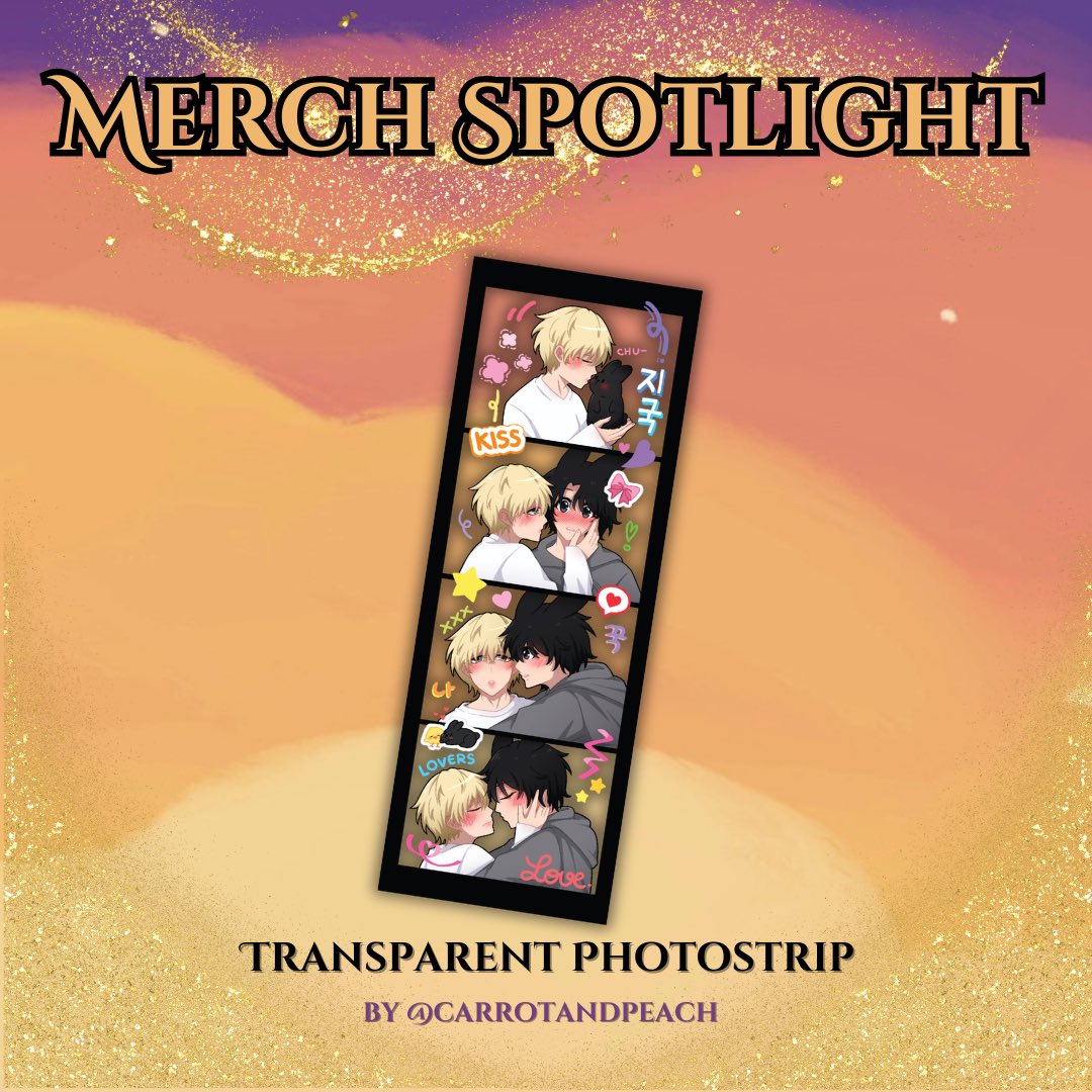 ✨MERCH SPOTLIGHT✨

a magical little kiss brings the bunny to life! Enjoy this adorable transparent photostrip designed by <a href="/carrotandpeach/">ZERINE🥕🍑 comms open</a> 💛available with the Radiant full bundle!

Pre-orders are open until October 13th!

🛒luminousjikookzine.bigcartel.com