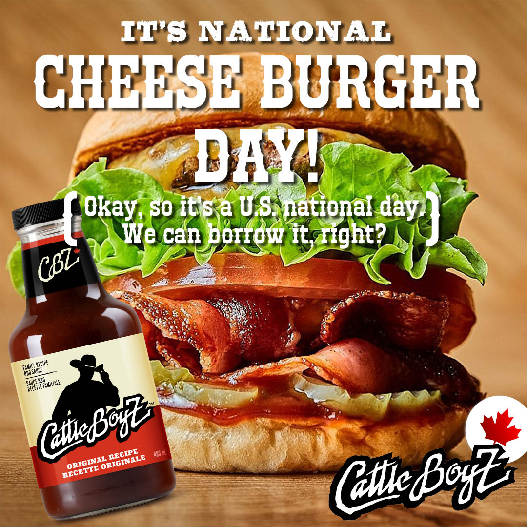 Oh.. Ya! I know what I'm having for dinner! #hamburger #bbqsauce #cattleboyz #NationalHamburgerDay #foody #cheeseburger