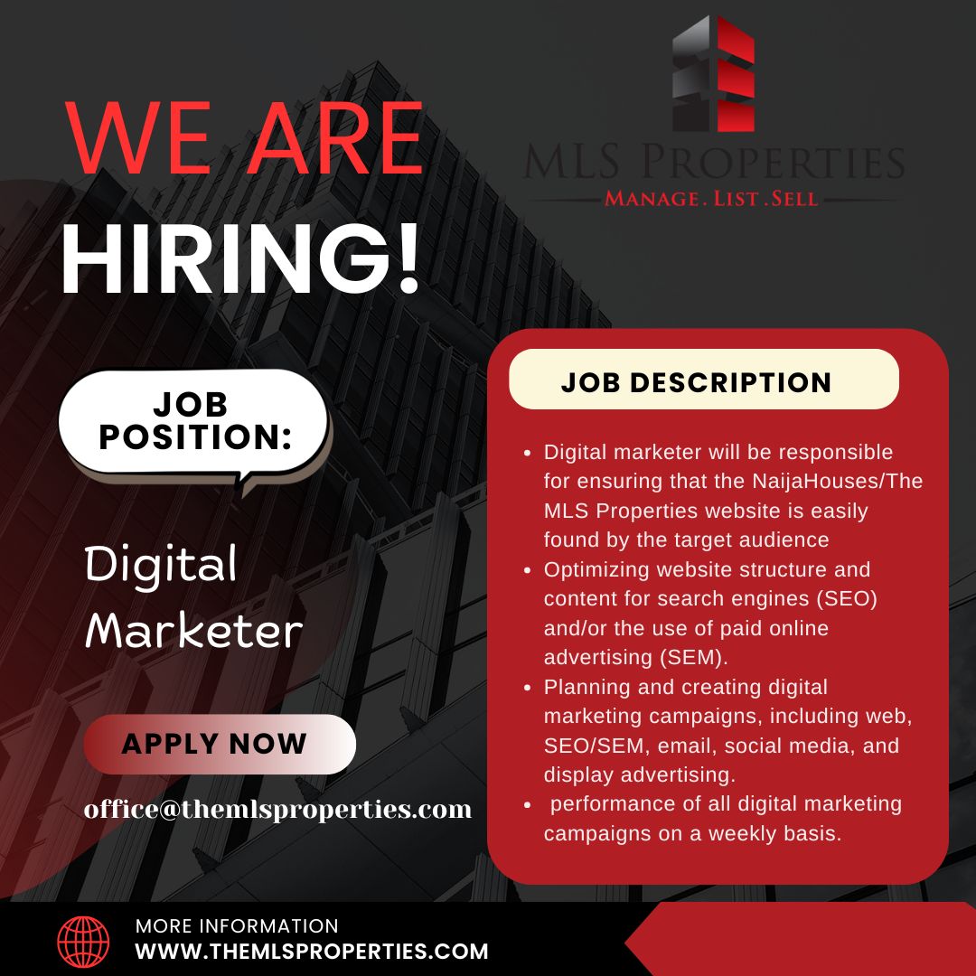 mlsproperties's tweet photo. We are hiring
Send your cv to Office@themlsproperties.com
#Jobvacancy https://t.co/2rLaM7oK5T