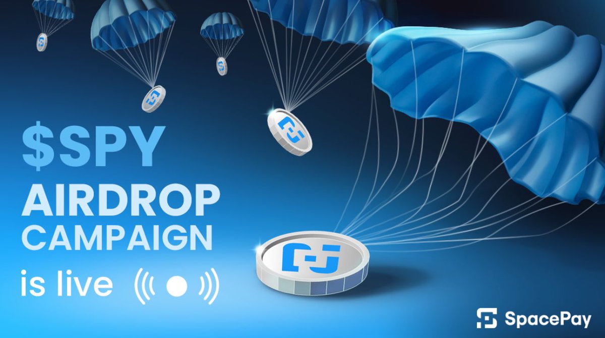 The $SPY token airdrop campaign is now live! Join SpacePay and be part of  the future of effortless crypto commerce. Enter our Discord to learn More  🌌 (Link in Bio) #SpacePay #Airdrop #