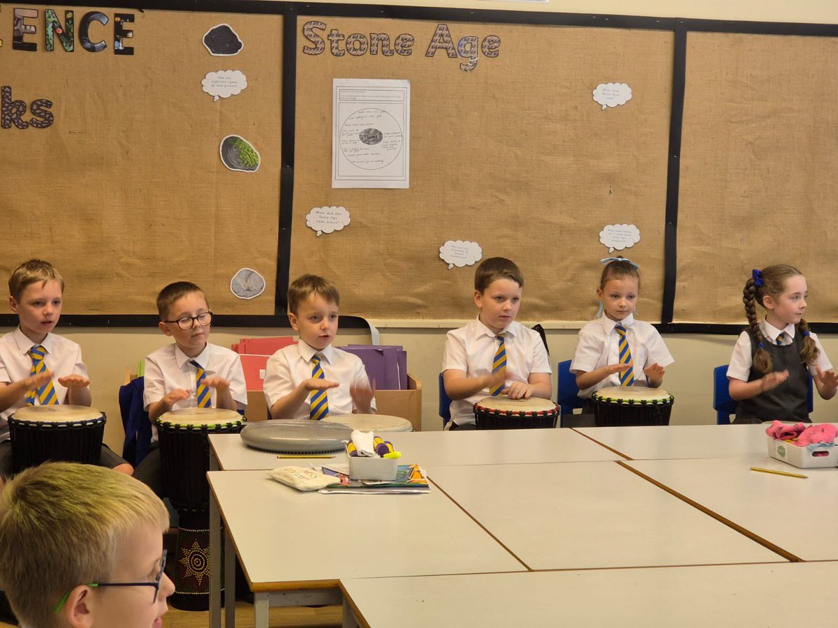 Year3STP's tweet photo. Year 3 enjoyed their first drums lesson today! #MusicatSTP https://t.co/fBoWNHZJIh