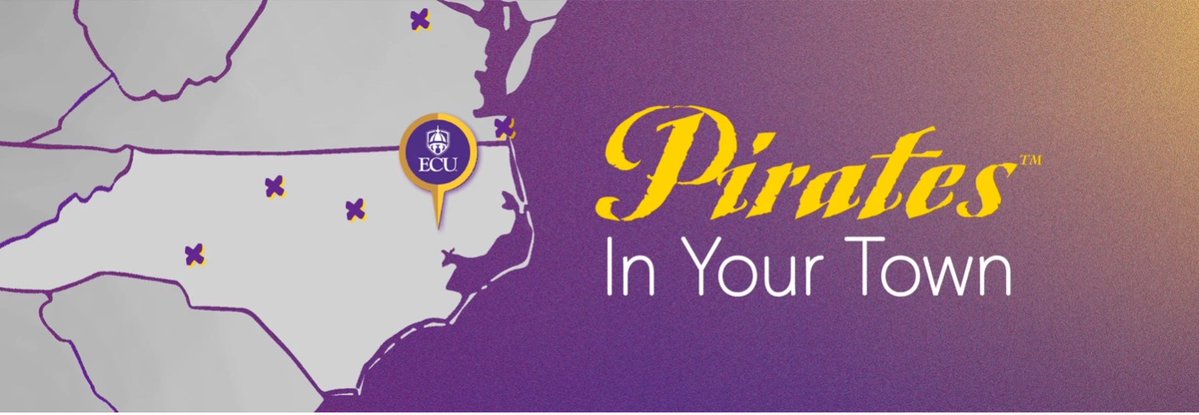 Pirates in Your Town is headed to Wake Tech! Join ECU reps at the RTP campus on 9/19, 7:30-8:15pm to learn more about admissions requirements, degree programs, &amp; academic support services. There's also a chance to win ECU swag! 

Register here:🔗bit.ly/3Bi9Zfi