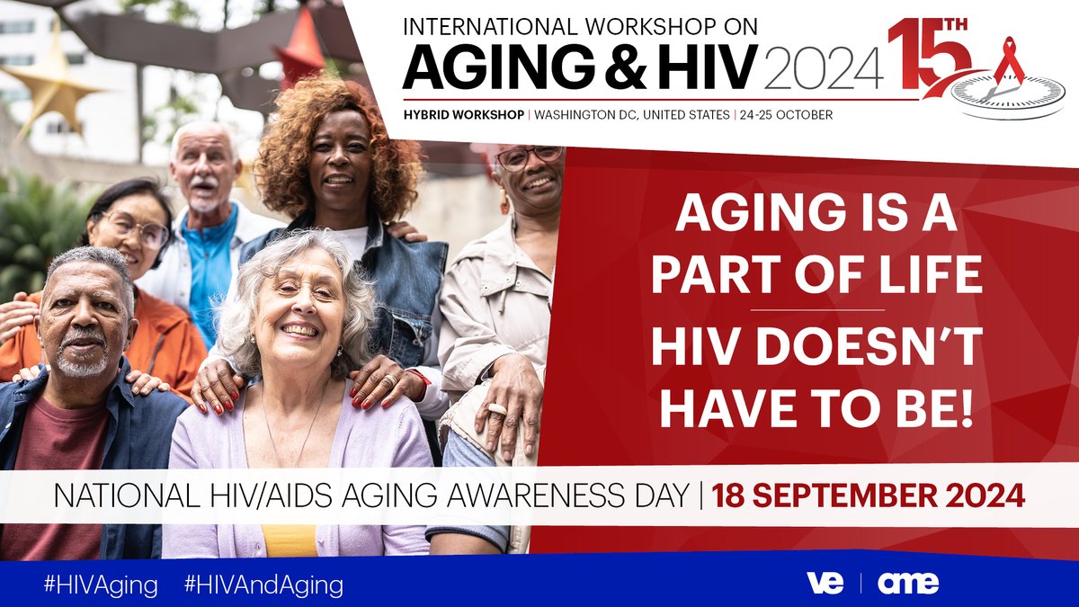 📢National HIV/AIDS and Aging Awareness Day is here!

Join us in recognizing the unique challenges faced by older adults living with HIV at the International Workshop on Aging &amp; HIV 2024.

🗓 24-25 Oct
📍Washington DC

Register here: amededu.co/47u9CdC

#HIVAGING #NHAAD