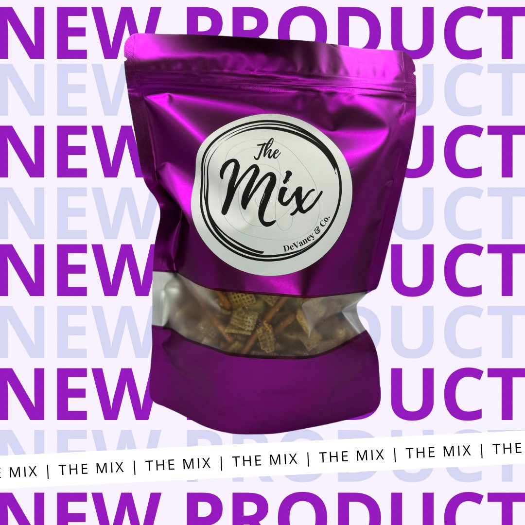 devaneyandco's tweet photo. Introducing The Mix! The perfect snack for any occasion! The Mix will be available at all of our events! https://t.co/kO1j29qXfm