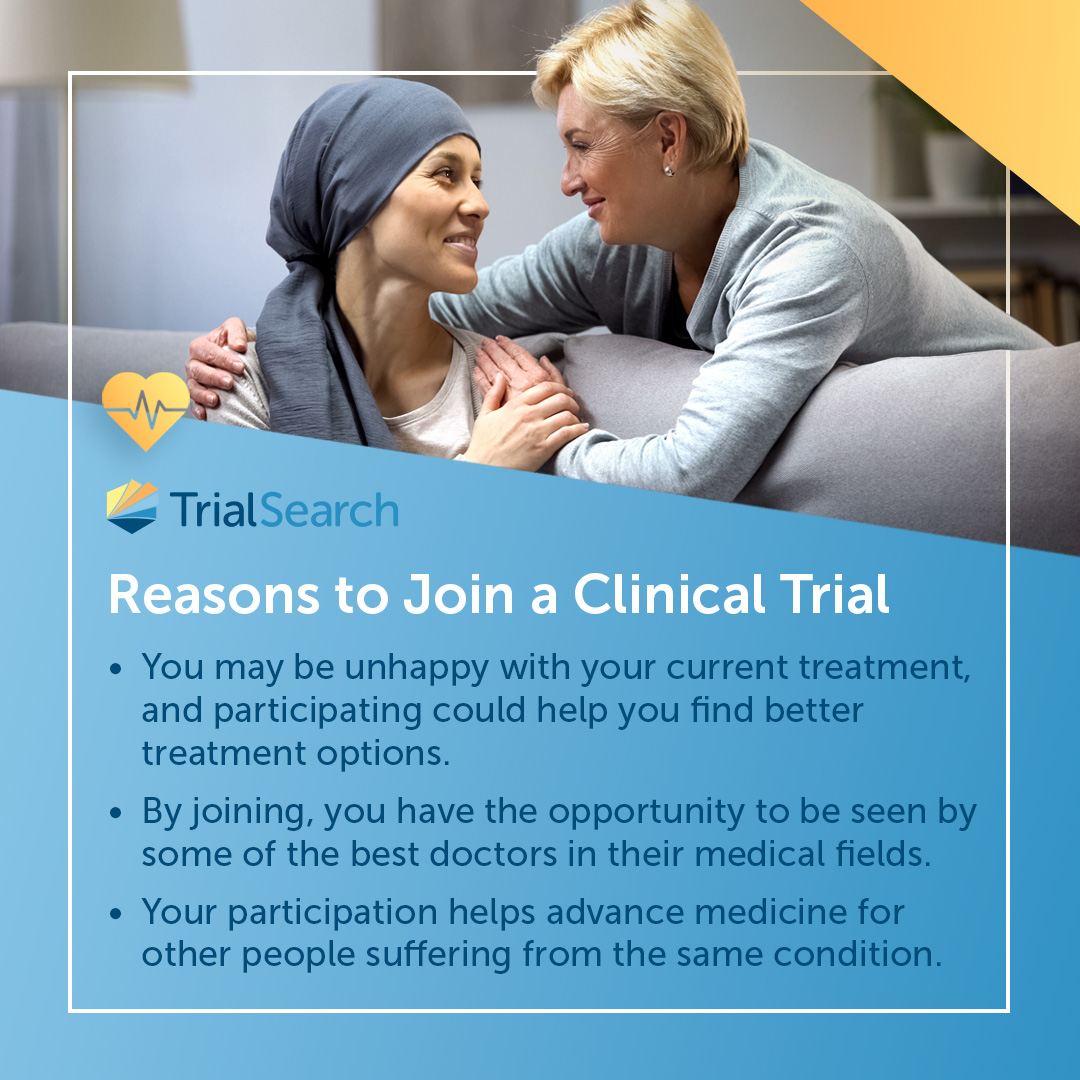 TrialSearch's tweet photo. Everyone has different reasons for participating in a #clinicaltrial, and there are various benefits offered, from a high level of care to potential #compensation for your time and travel. Check out the clinical trials enrolling near you https://t.co/UlaQWEgzDJ https://t.co/Uo6QK2al8V