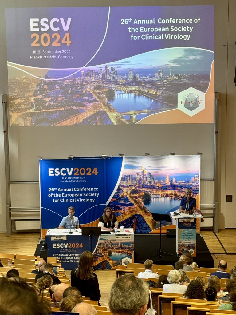 ChanasitJonas's tweet photo. Just in time for @TheaKFischer keynote on enteroviruses 🦠 at @ESCVirology. Thank you 🙏 for inviting me and for bringing together clinical virologists, public health experts and basic researchers. #ESCV #ESCV2024 https://t.co/AwruWwRRsU