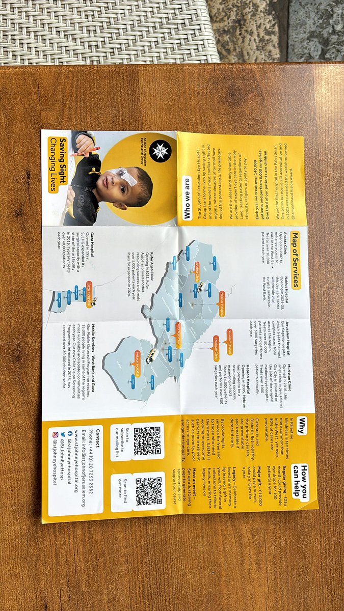 LondonProvKT's tweet image. After an, as always, inspiring visit to the @StJohnEyeHosp Kufor Aqab outreach clinic it is time to check out the new map-fold leaflet product. Then it is time to rest before a packed programme tomorrow at the main hospital in East Jerusalem, starting with a meeting with @CSjehg